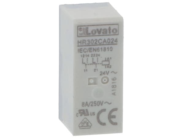 LOVATO - LOVHR302CA024 RELE MINIATURIZZATO 2SC 8A, 24VAC