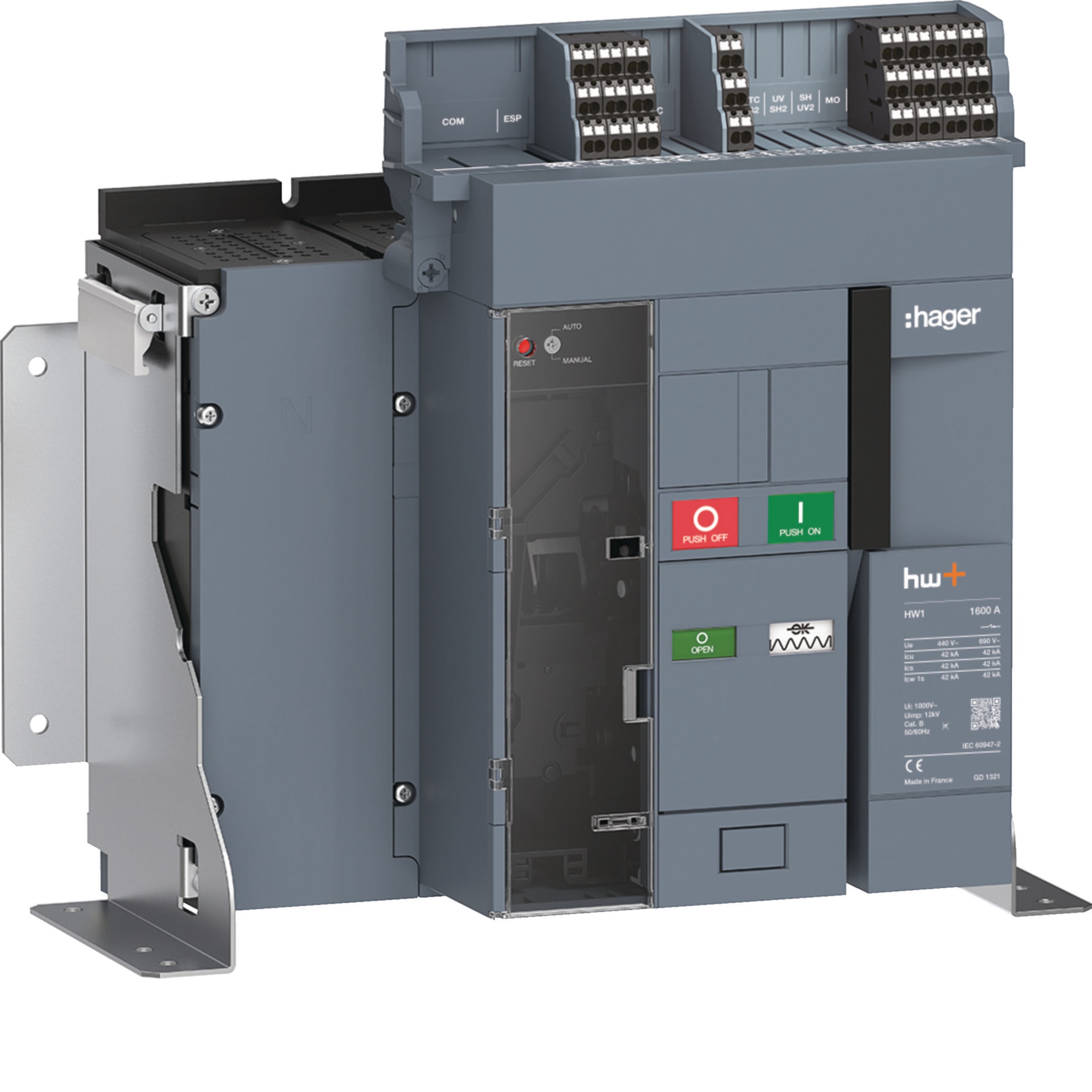 HAGER - HAGHW1N416FB ACB HW1 42KA 1600A 4P FISSO X SENTINEL