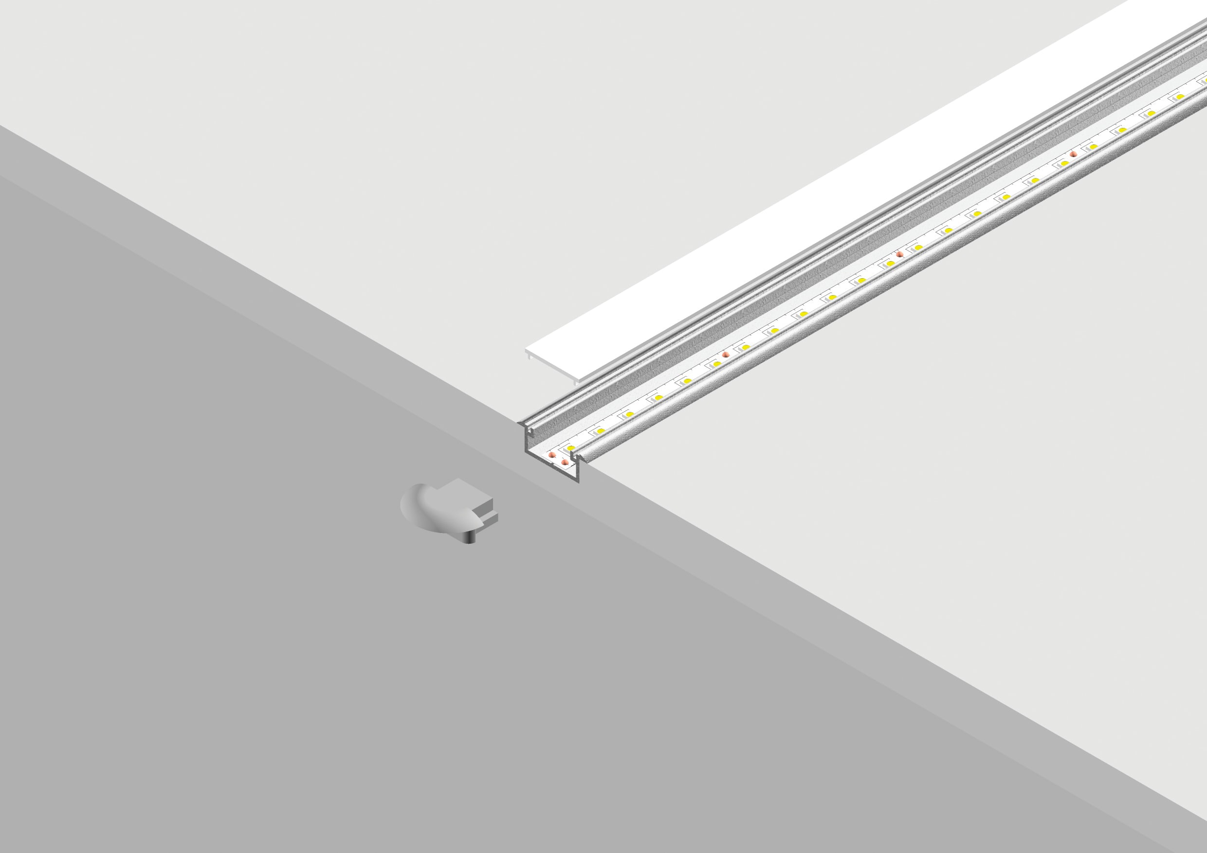 DIGIMAX SRL - DIXI16702-G PROFILO INCASSO GRIGIO 2MT 16X7 IP65