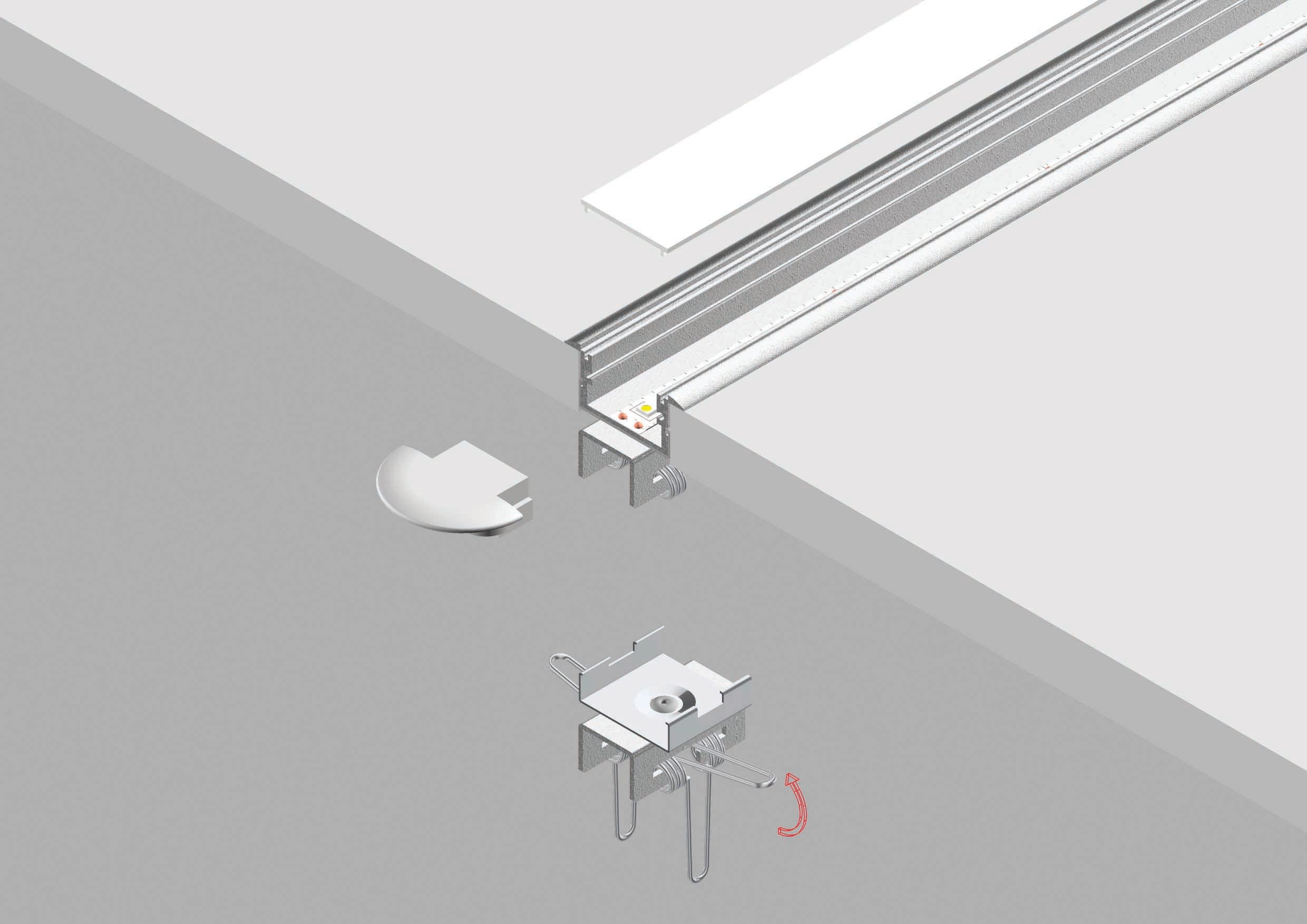 DIGIMAX SRL - DIXI201102-G PROFILO INCASSO GRIGIO 2MT 20X11 IP65