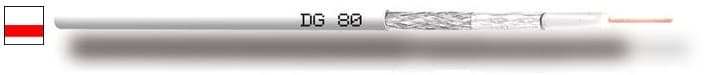 ITALIANA CONDUTTORI - ICODG80ROSSO1-150 CAVO COAX DG80ROSSO1 BIANCO BANDE ROSSE