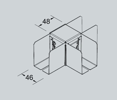 IDEALLUX - IDXAMS20-T ALGEBRA SYSTEM MICRO GIUNTO ANGOLARE 3 V