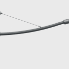 IGUZZINI ILLUMINAZI - IGZ3.6158.015.0 BRACCIO CURVO FE. ZINC.C/FLANG.L1500 PAL