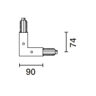 IGUZZINI ILLUMINAZI - IGZ3.MXX5.004.0 GIUNTO AD L C/CONDUT.TERRA ESTER.X BINAR