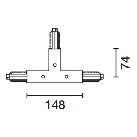 IGUZZINI ILLUMINAZI - IGZ3.MXX8.004.0 GIUNTO T C/CONDUT.TERRA DESTRO+ESTER.X B