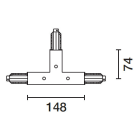 IGUZZINI ILLUMINAZI - IGZ3.MXX9.004.0 GIUNTO T C/CONDUT.TERRA SINIST+ESTER.X B