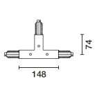 IGUZZINI ILLUMINAZI - IGZ3.MXX6.004.0 GIUNTO T C/CONDUT.TERRA DESTRO+INTER.X B