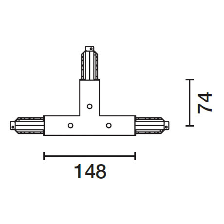 IGUZZINI ILLUMINAZI - IGZ3.MXX9.001.0 GIUNTO T C/CONDUT.TERRA SINIST+ESTER.X B