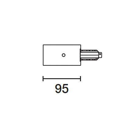 IGUZZINI ILLUMINAZI - IGZ3.MXY4.001.0 TESTATA ALIM.C/CONT.TERRA SINISTRO X BIN