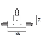 IGUZZINI ILLUMINAZI - IGZ3.MXY8.001.0 GIUNTO T C/CONDUT.TERRA DESTRO+INTER.BIN