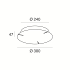 LINEA LIGHT (ILED) - ILD64578 3-point rose - Tour - On/off 75 W - White