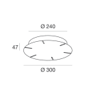 LINEA LIGHT (ILED) - ILD65148 TOUR BOX CENTRALE 90W ON/OFF BRONZO
