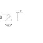 LINEA LIGHT (ILED) - ILD64661 DIRIGO GIUNZIONE INT. RAL 7021 GOF.