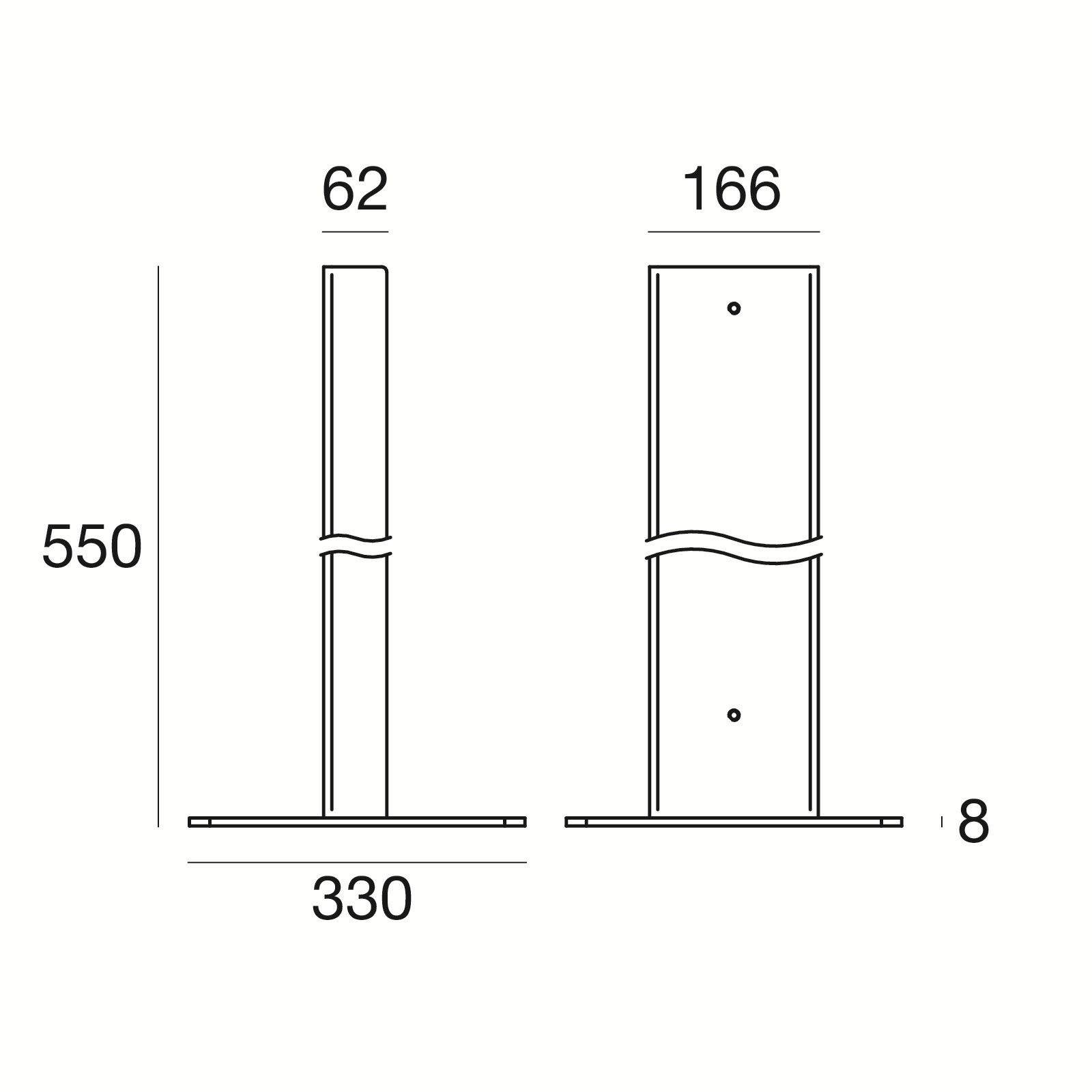 LINEA LIGHT (ILED) - ILD65077 PEAK KIT FISS.C/BASAMENT.GR.7021 GO