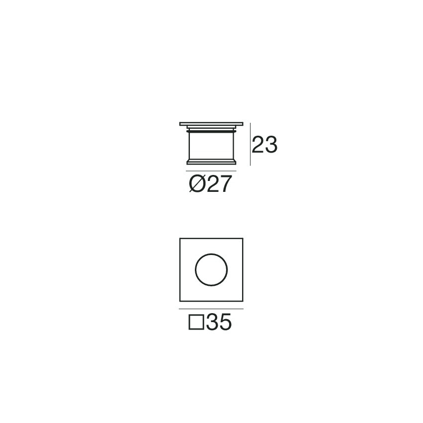 LINEA LIGHT (ILED) - ILD92088W00 BERET-Q 4 QUADRO 1LED 1W BIANCO