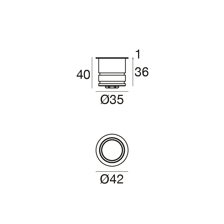 LINEA LIGHT (ILED) - ILD95475W00 ORMA-FO 7 1L D.42 SING. ANELLO VN