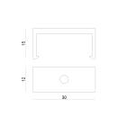 LINEA LIGHT (ILED) - ILD98901 KIT 5 STAFFE IN ACCIAIO + 5 VITI