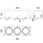 LINEA LIGHT (ILED) - ILD99502 CESTA GRANDE 3X 166X462X132 NG5