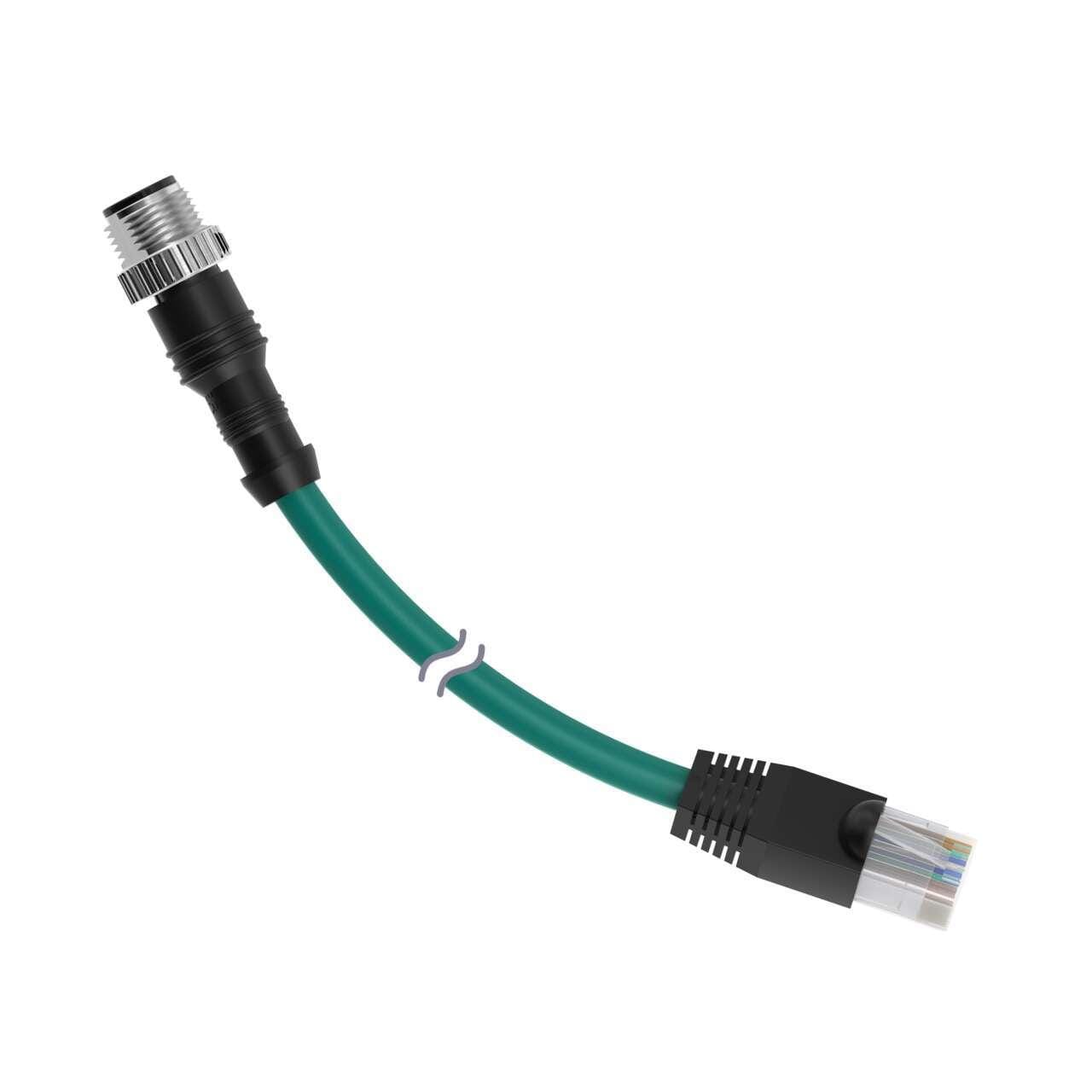 TURCK BANNER SRL - TUK30806415 Connettore M12 Maschio, 4.57 m PUR, RJ45