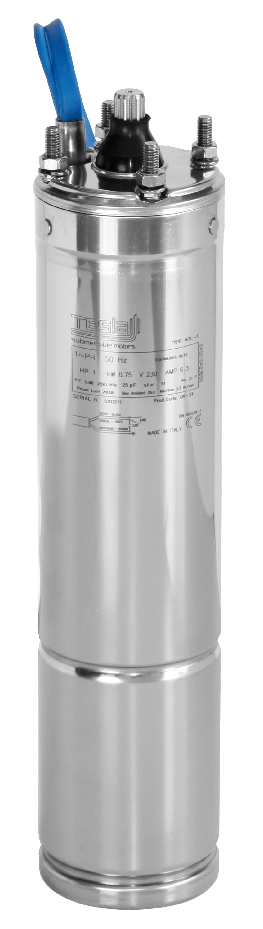 DAB PUMPS SPA - DAB60168931 4OL 1,5HP 3X400 50/460 60 TESLA