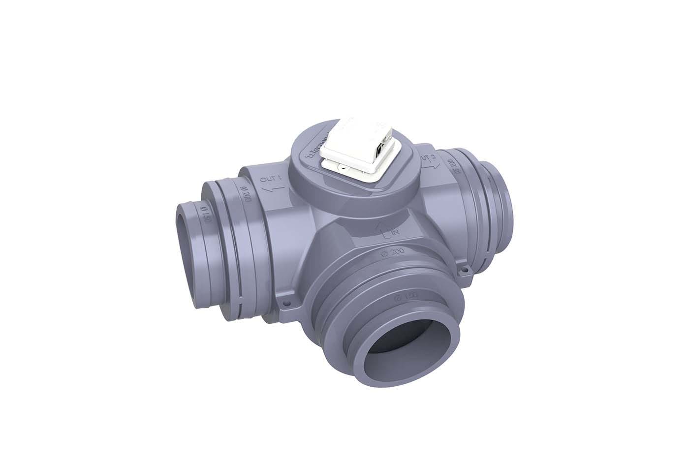 TECNOSYSTEMI SPA SOC - TNSGAD600001 DEVIATORE DI FLUSSO A T CON SERRANDA M