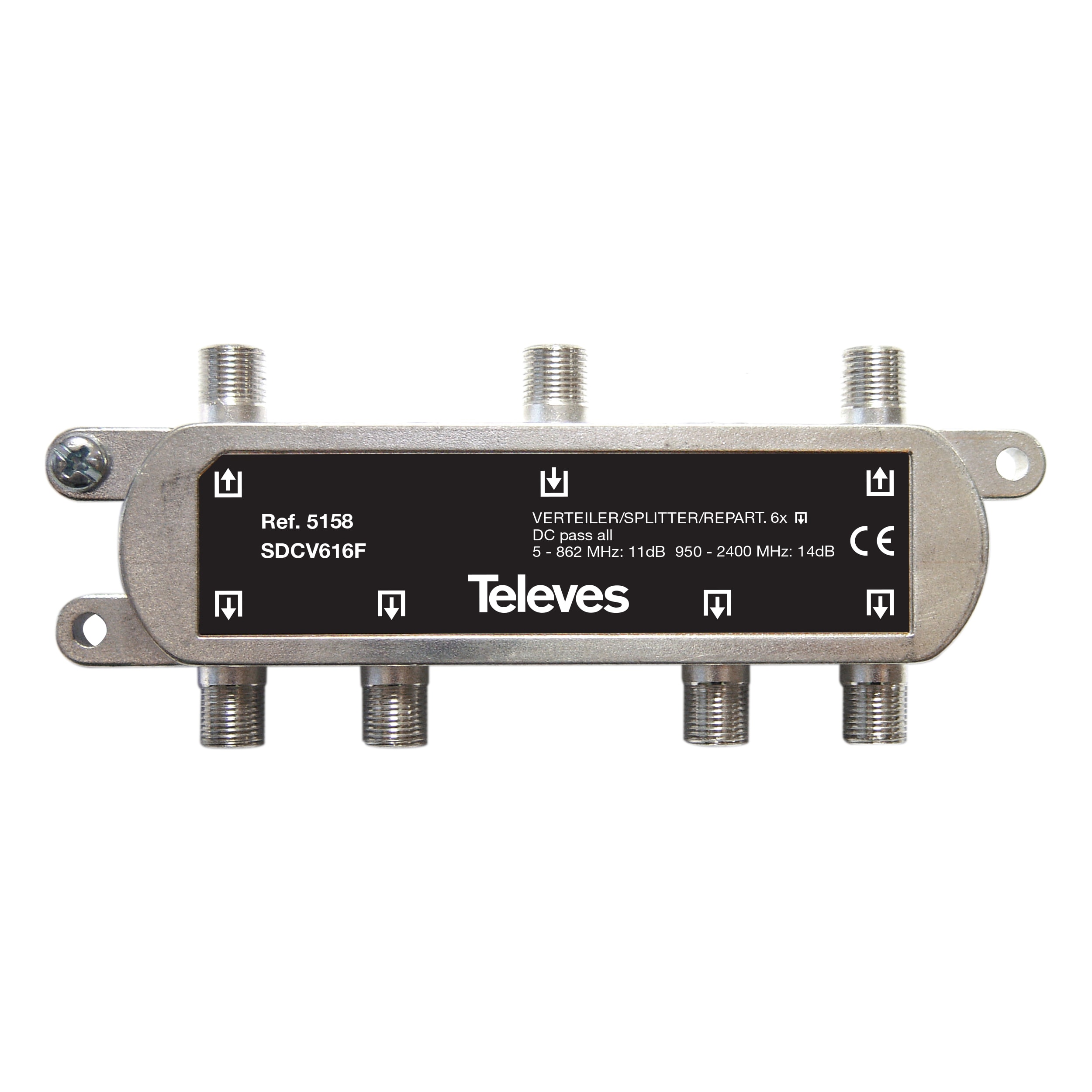 TELEVES ITALIA SRL - TVV5158 PARTITORE 5...2400MHZ F 6VIE 11/14DB + D