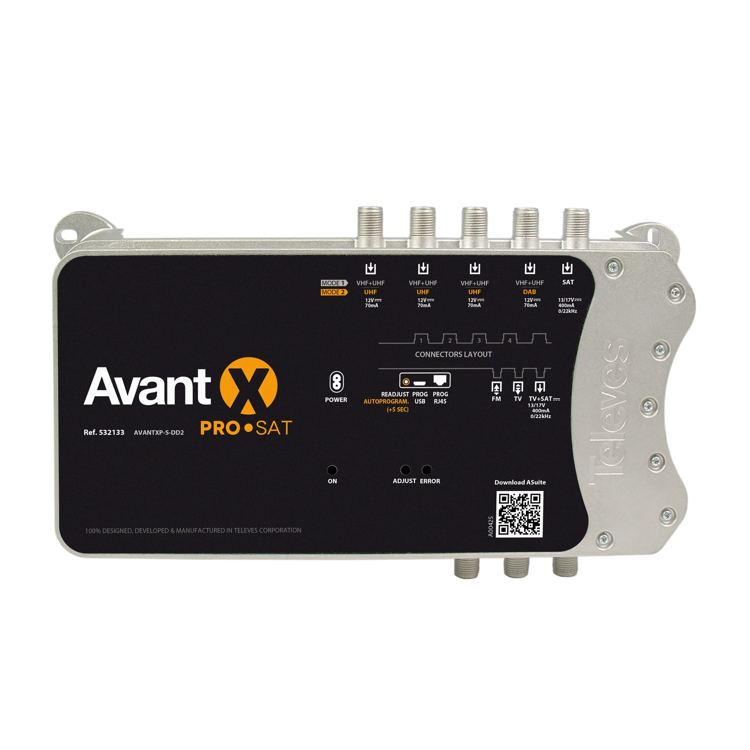 TELEVES ITALIA SRL - TVV532133 AVANTX P-SAT FM-4X(U/V)-IF FM-DAB-3XU-I