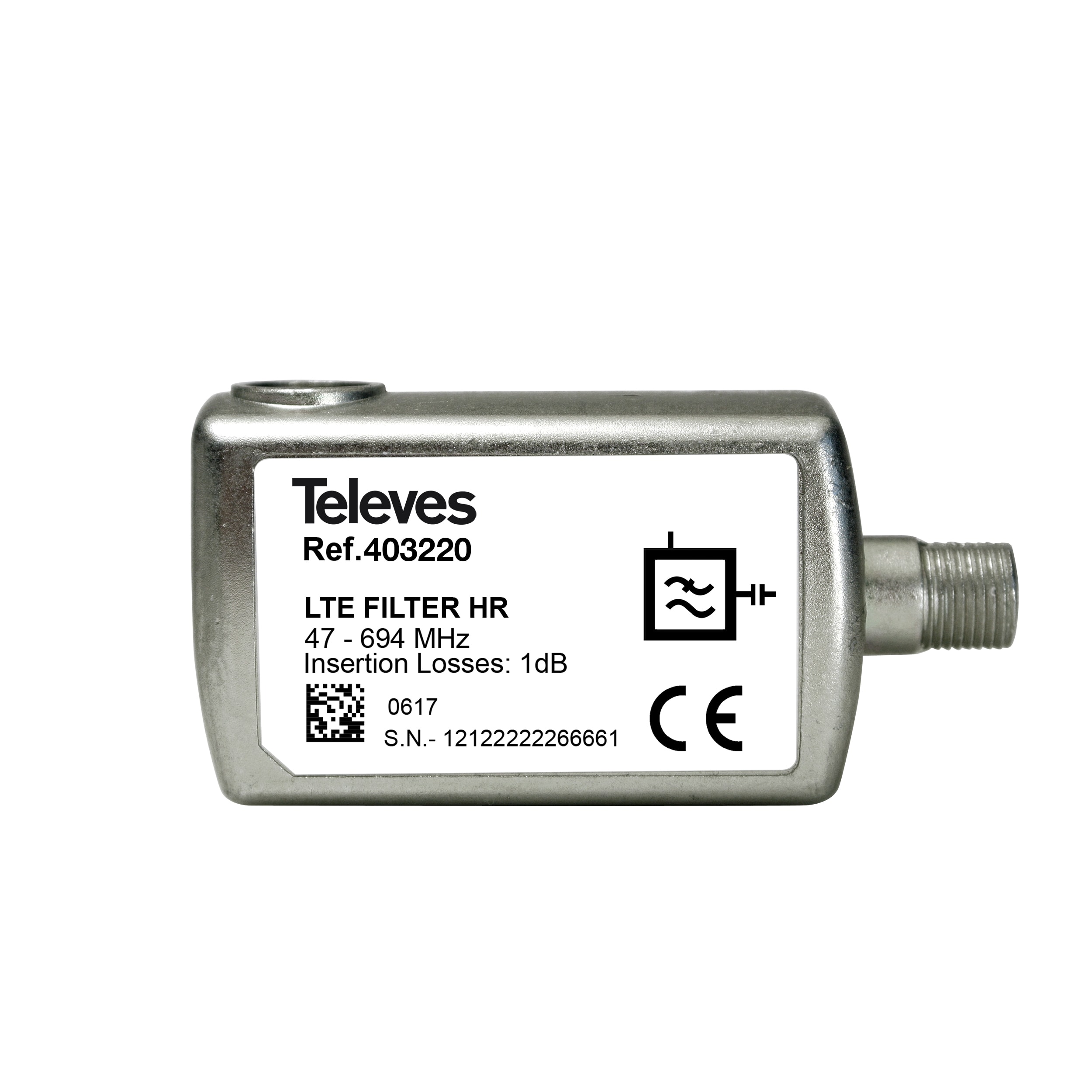 TELEVES ITALIA SRL - TVV403220 FILTRO LTE/5G HR F 47...694MHZ (C48)