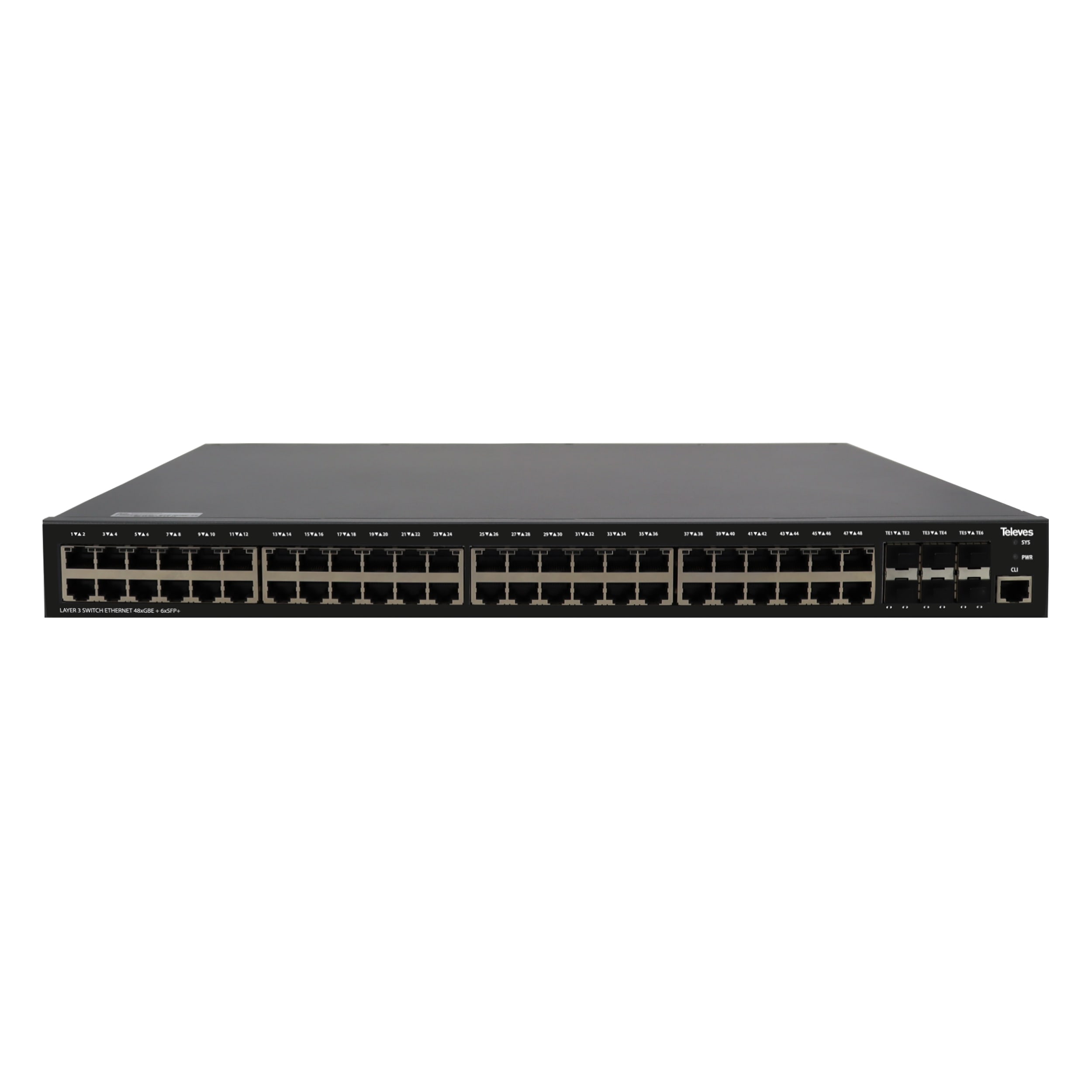 TELEVES ITALIA SRL - TVV769148 SWITCH ETH. L3: 48XGBE + 6XSFP+