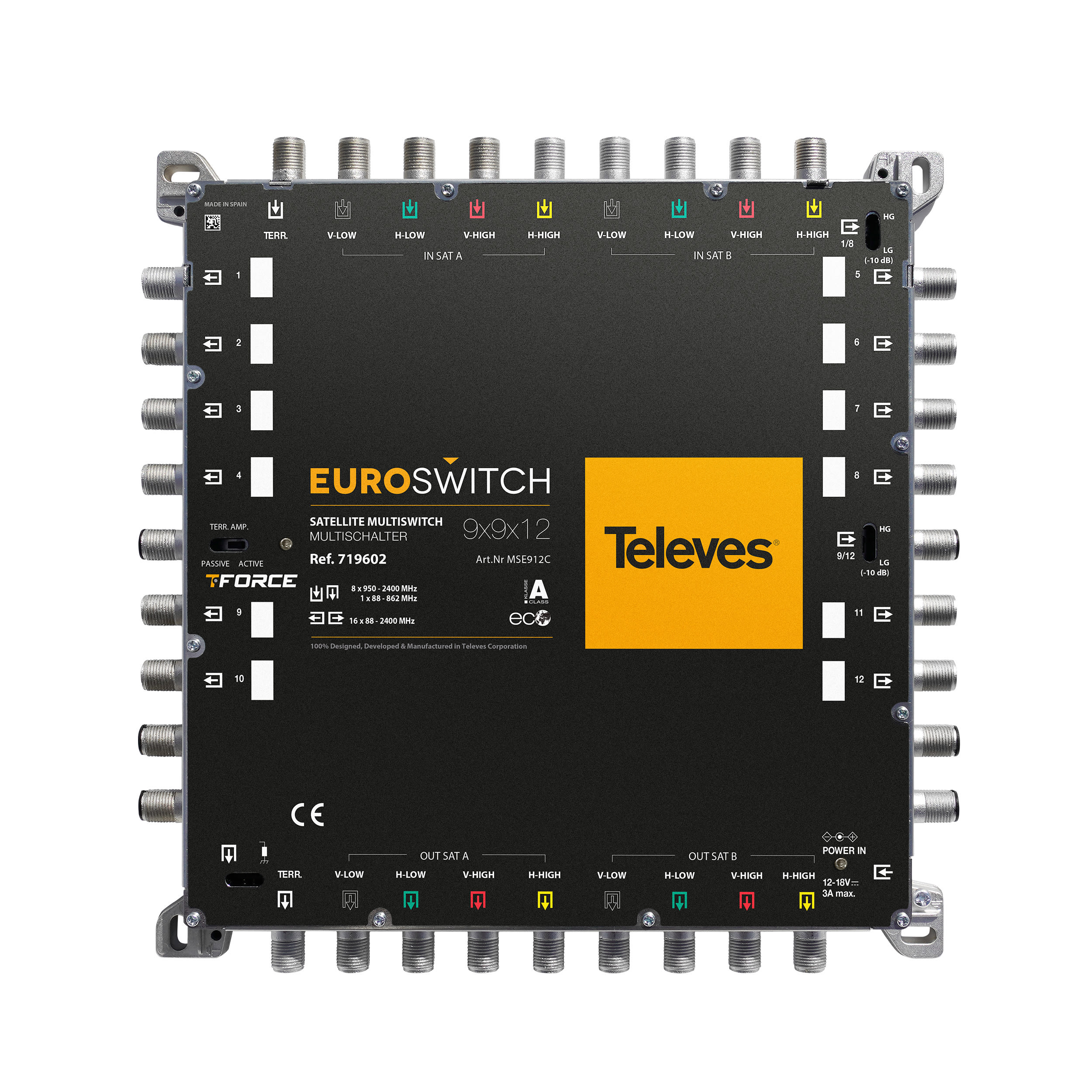 TELEVES ITALIA SRL - TVV719602 EUROSWITCH 9X9X12 F TERMINAL/CASCATA