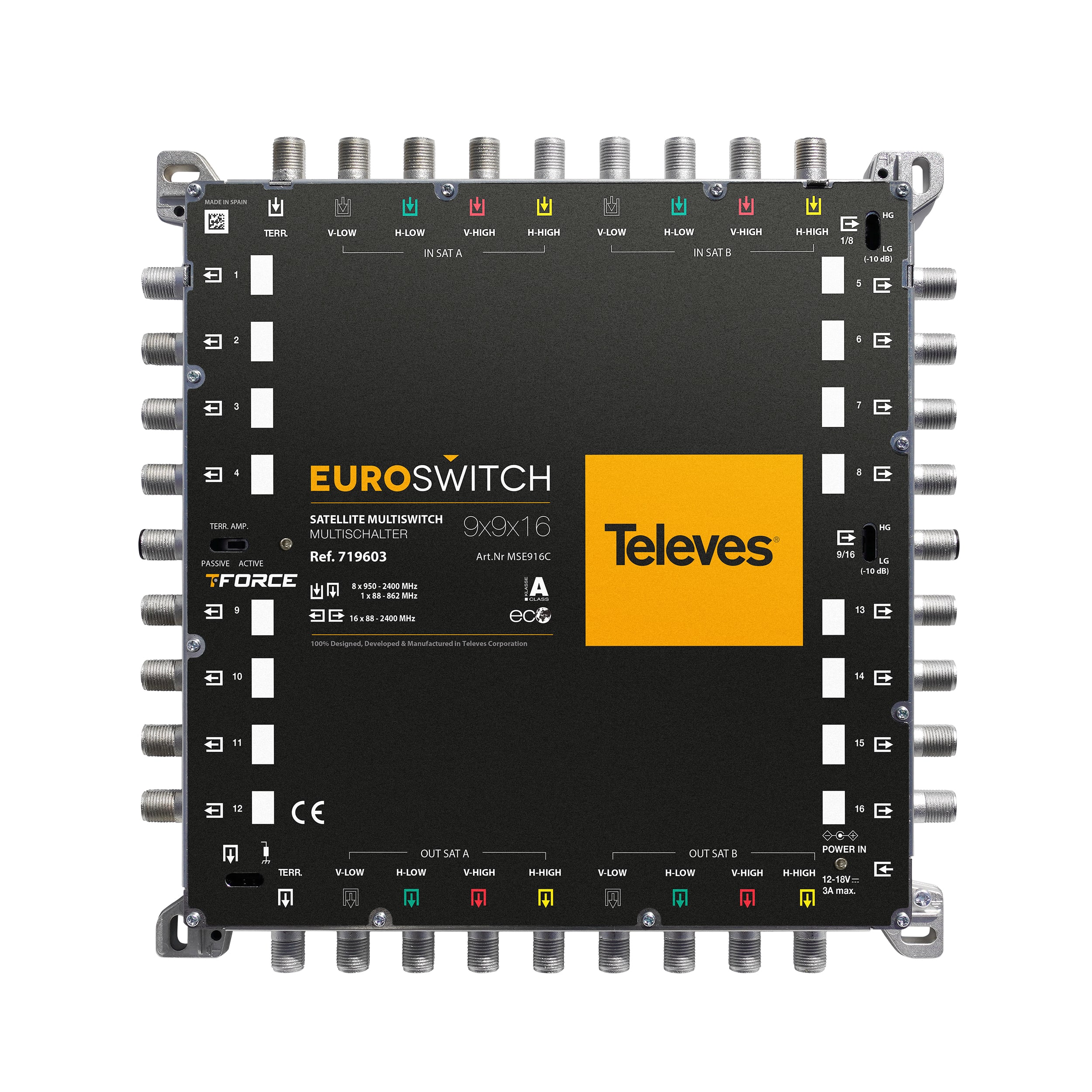 TELEVES ITALIA SRL - TVV719603 EUROSWITCH 9X9X16 F TERMINALE/CASCATA
