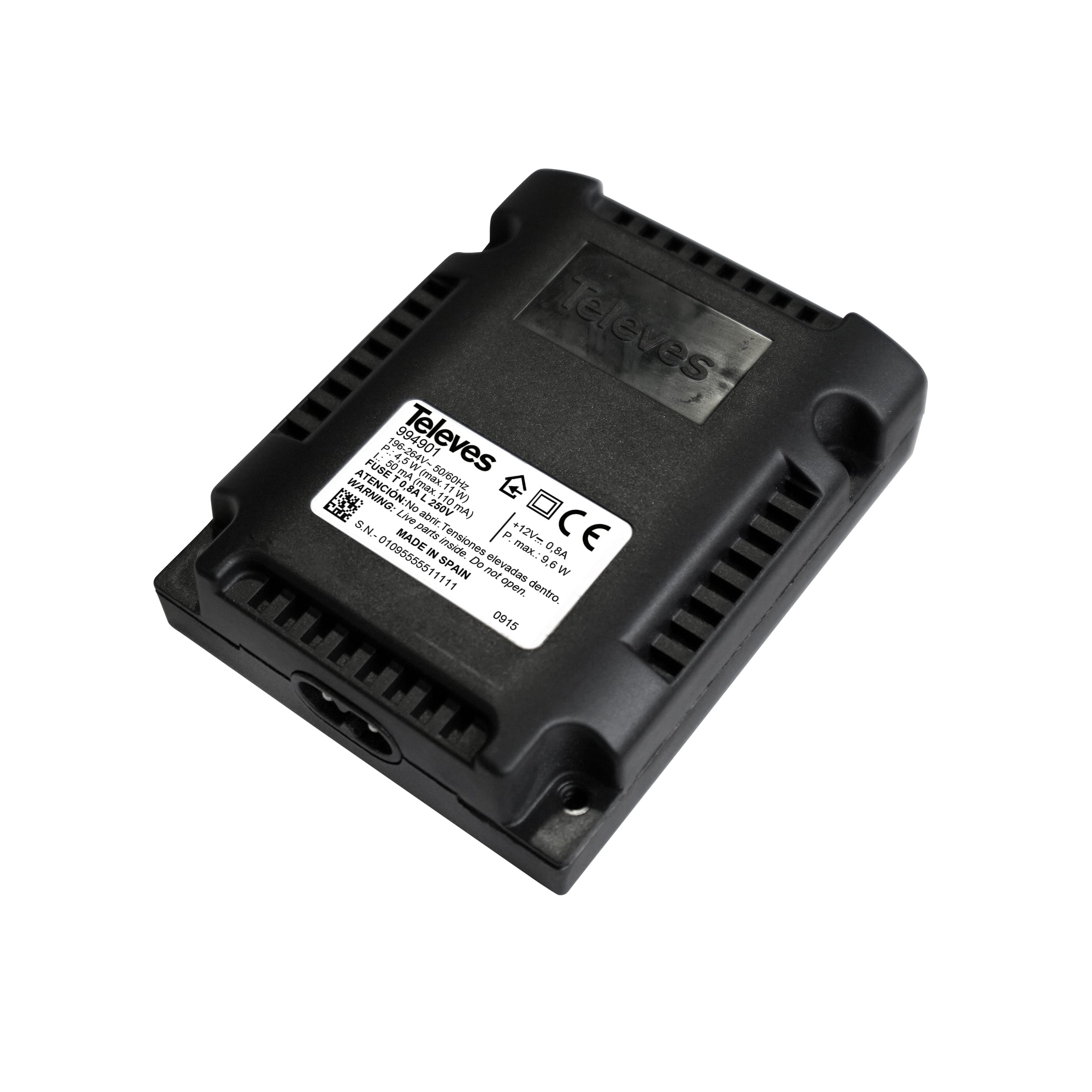 TELEVES ITALIA SRL - TVV994901 ALIMENTATORE 12VDC - 0.8A (AVANT 6/MINIK