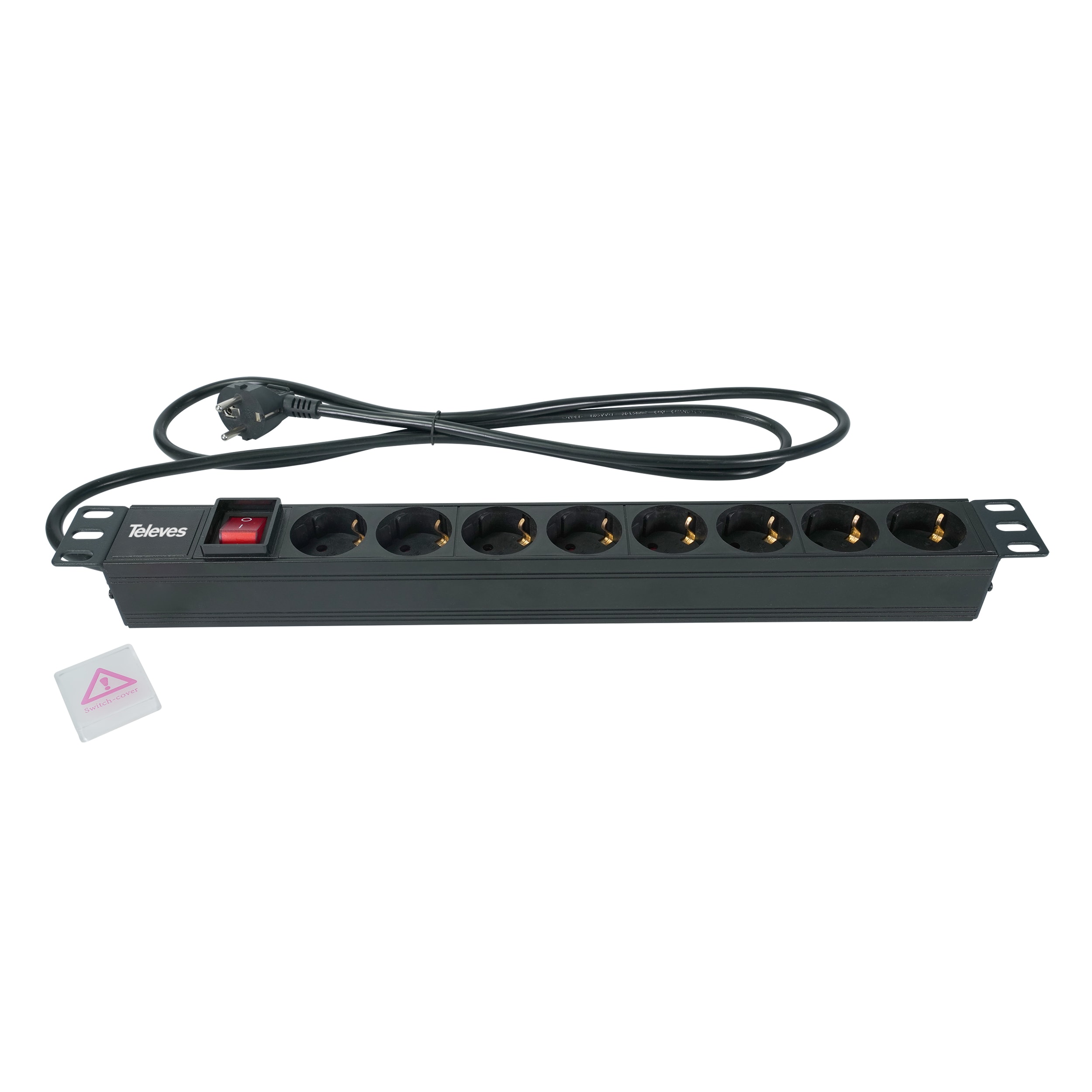 TELEVES ITALIA SRL - TVV533001 MULTIPRESA 8 SCHUKO 16A RACK 19? 1U NER