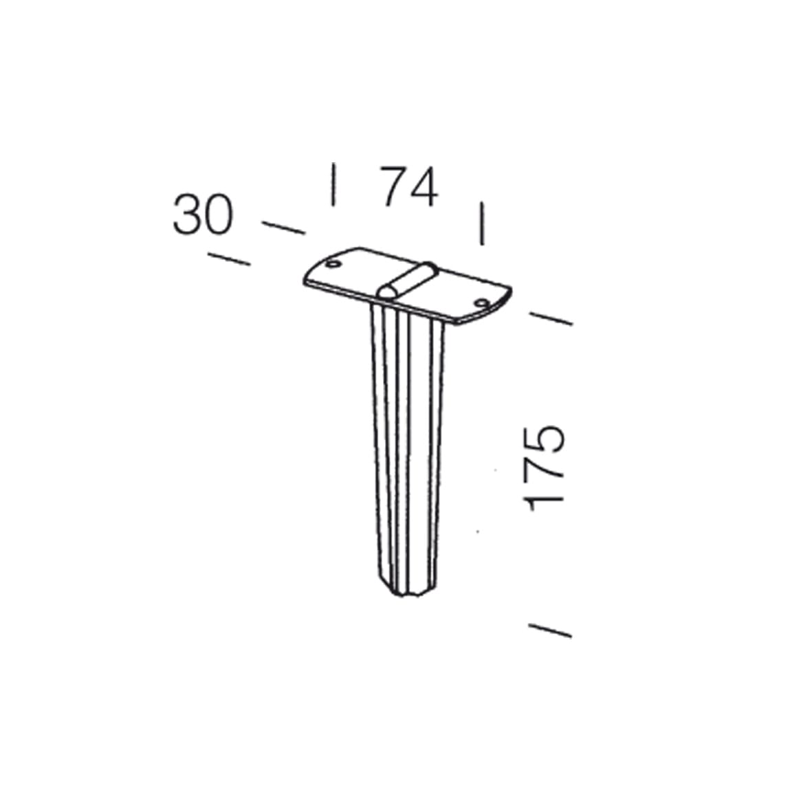 DISANO - DIS99791100 ATTACCO PALO 74 DOPPIO NERO