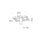 DISANO - DIS99819200 ATTACCO PLAFONE RADON 592 ZINCATO