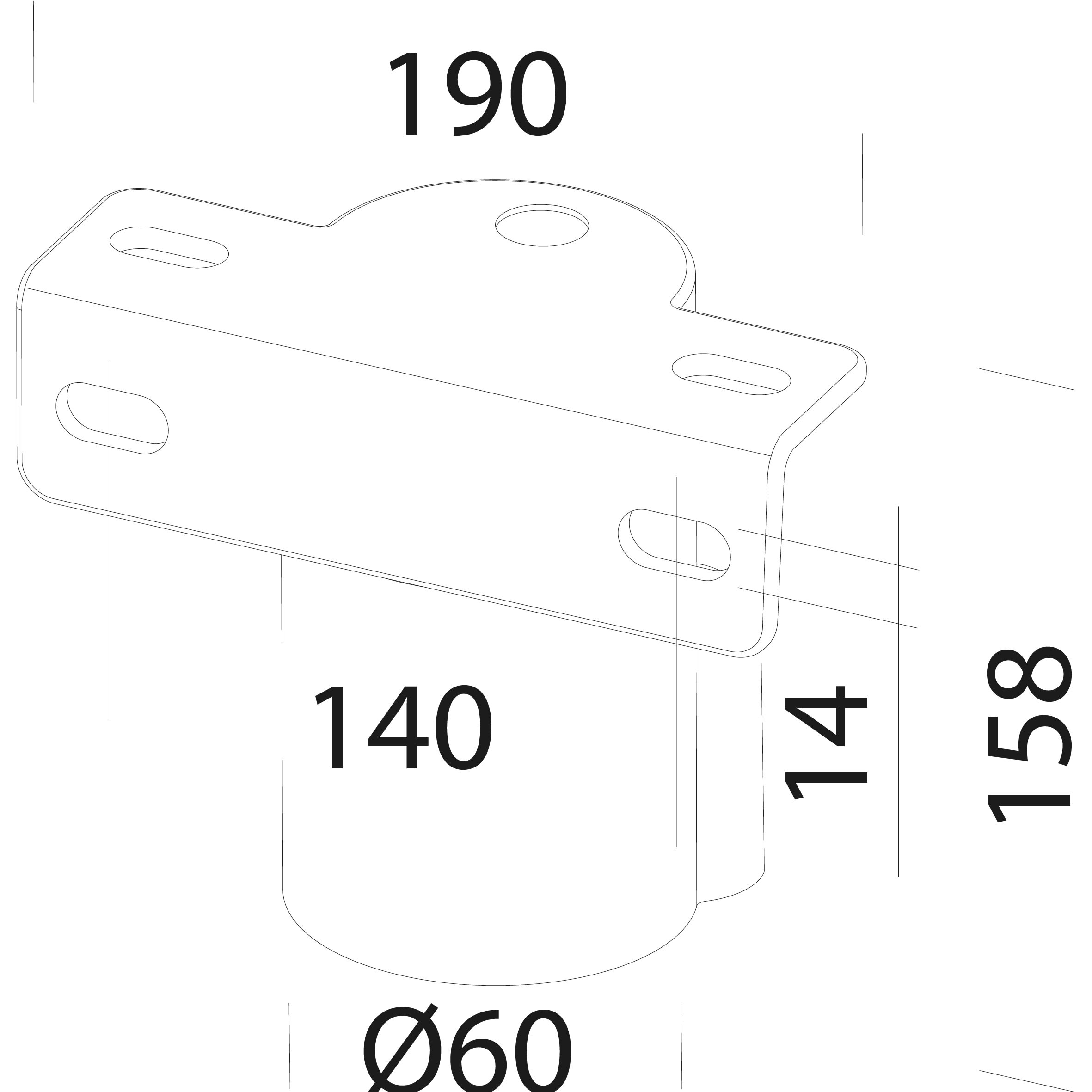 DISANO - DIS99792700 Attacco palo 60mm
