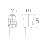 DISANO - DIS99125400 ATTACCO PALO DOPPIO GARDEN 453 NERO