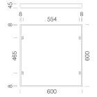 DISANO - DIS99803100 Cornice 600x600 h45mm