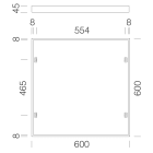 DISANO - DIS99803100 CORNICE PLAFONE PANEL 595 BIANCO