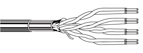 ITC INDUSTRIA TECNIC - ITC44FED 4 X 2 AWG 24 FTP 5E D.G. PE NERO