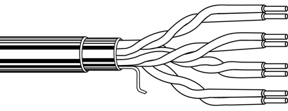 ITC INDUSTRIA TECNIC - ITC44UEDPN1000 4X2 AWG 24 UTP CAT.5E D.G. PE BOB.1000 F