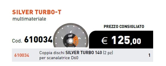 ELEMATIC SPIT - ITP610034 DISCO SILVER TURBO 140