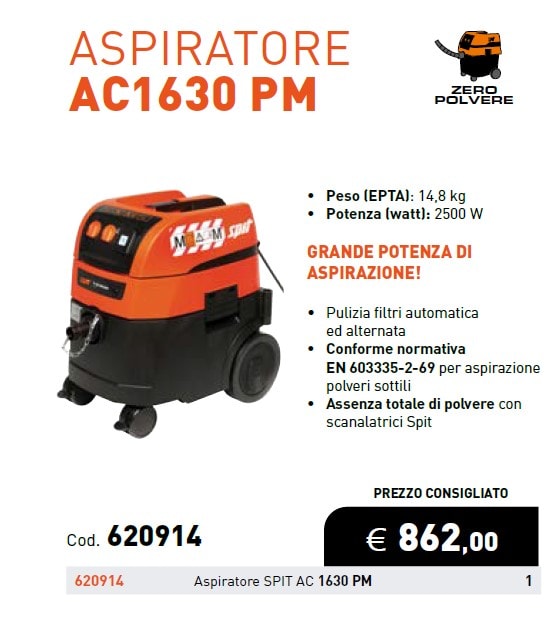 ELEMATIC SPIT - ITP620914 ASPIRATORE AC 1630PM