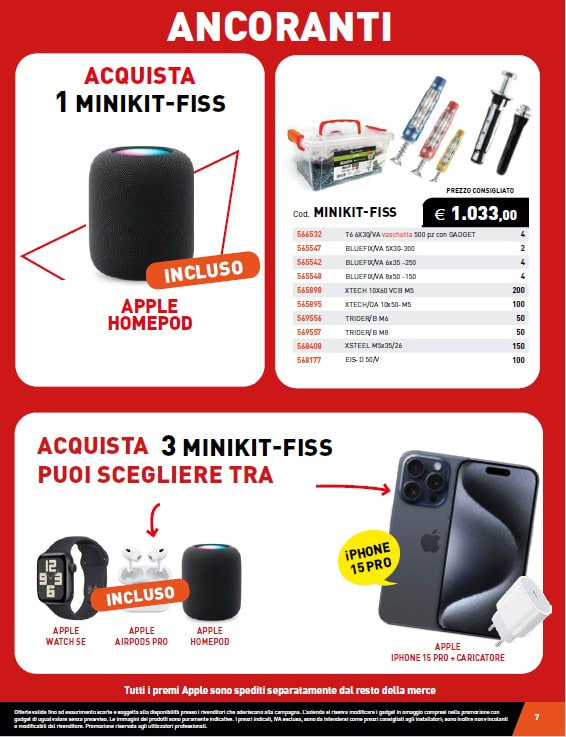 ELEMATIC SPIT - ITPMINIKIT-FISS KIT FISSAGGIO