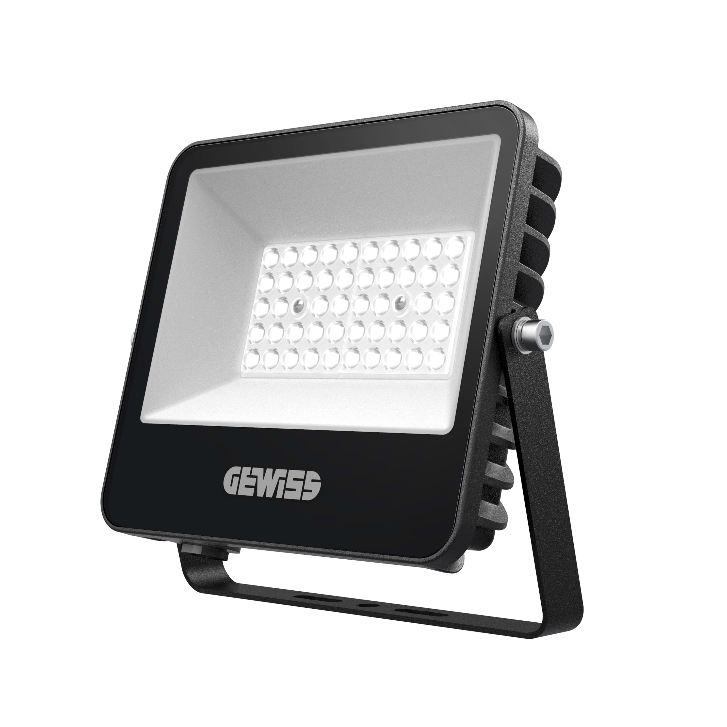 GEWISS - GEWGWF1100CC840 ELIA FL MINI - XS3 30W - ASIMMETRICO - 4000K CRI80 - ON/OFF - IP66 - CLASSE I - NERO