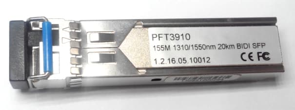 DAHUA TECHNOLOGY - DUHM-0002650 PFT3910: MODULO OTTICO SFP 155MBPS TX/RX