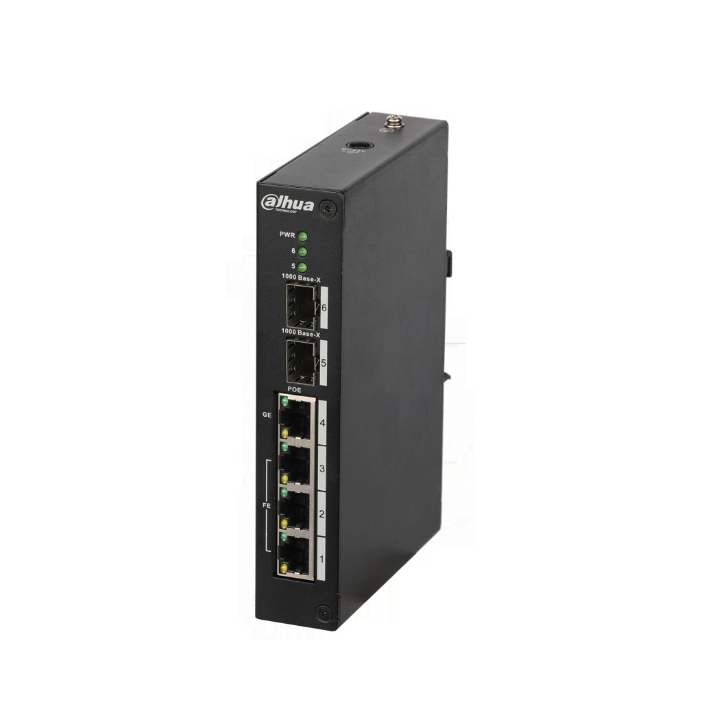 DAHUA TECHNOLOGY - DUHM-0009022 PFS3206-4P-96: SWITCH L2 UNMANAGED 6 POR
