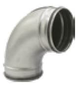 IRSAP - 3IRDLZC90012500 CURVA A 90 IN LAMIERA ZINCATA DN125