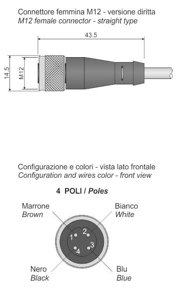 AECO SRL - ACOCOC000026 MOD.15/4 M12 SL LC5