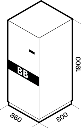 RPS(RIELLO UPS) - RIEK190480PV83TNPA BTC 1900 480V BB V8 3T
